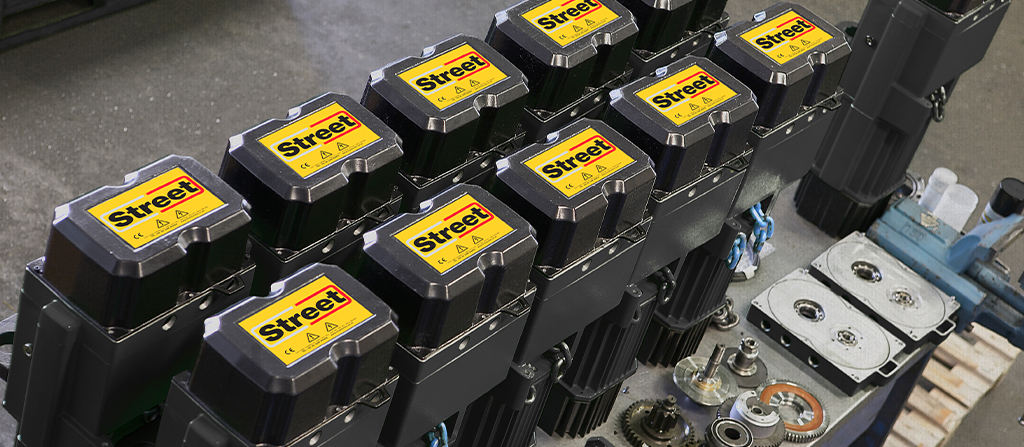 A Batch of LX Chain Hoists on the floor of a warehouse