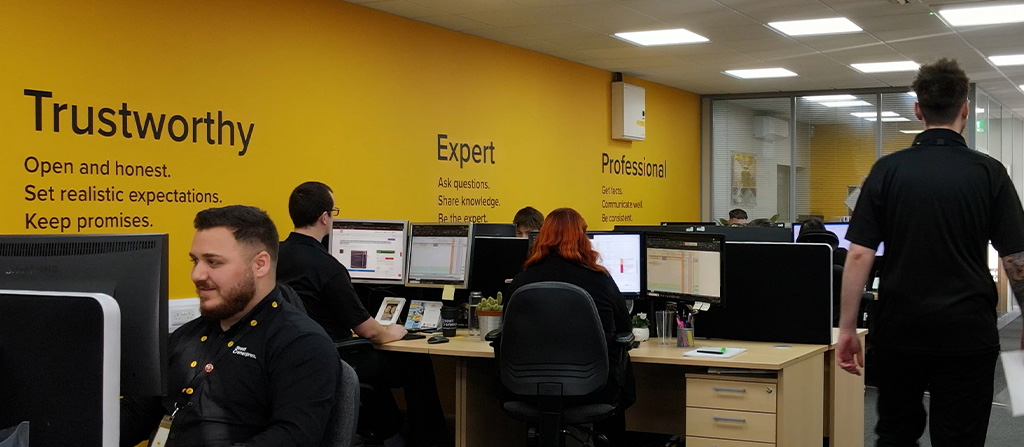 Office workers at desks